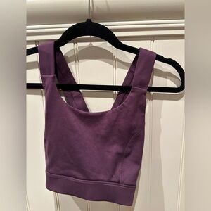GLYDER Ladies Women’s Size Small Plum Purple Criss Cross Sports Bra Yoga…